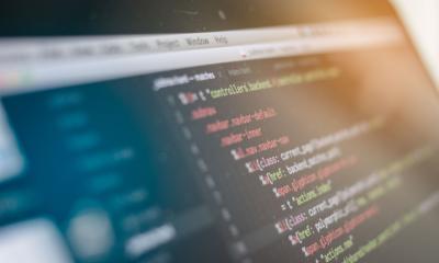 Web script on a laptop