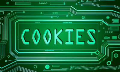 Abstract graphic with "cookies" written on it