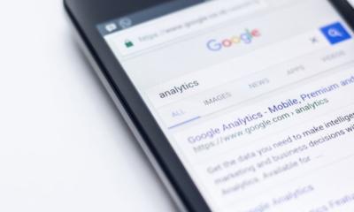 Google analytics in search engine on mobile from Pixabay