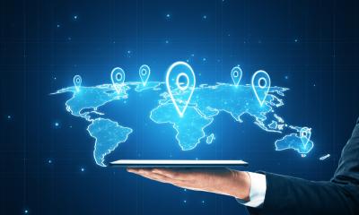 A global map with pin points