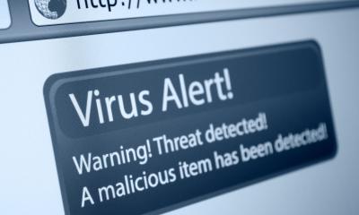 Security software identifies a computer virus