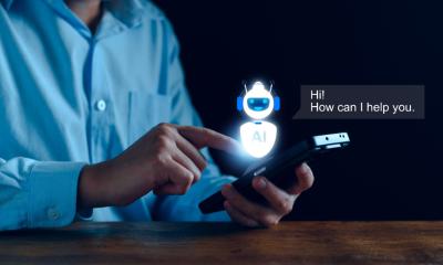 A sole trader uses an AI assistant to boost productivity