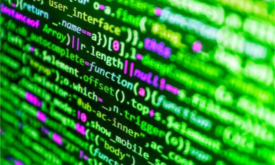 Computer screen with computer coding