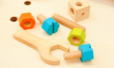 Wooden tools for children representing the start up tools all businesses need