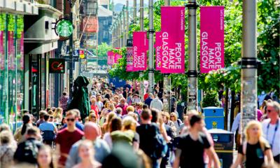 People walking in Glasgow city centre
