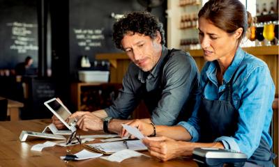 Two business owners are worried about how they will pay their bills
