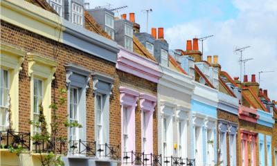 Terraced houses on one of the London roads