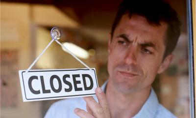 A man closes his business as it becomes insolvent
