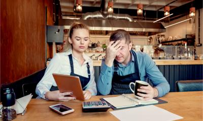 A couple worry about their business finances