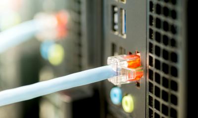 Network cables in a computer