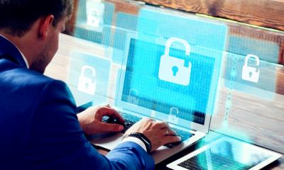 Preventing IT disasters - checklist A man uses a secure password to access the company's IT