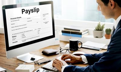 An HR manager inserts the payroll details for month end